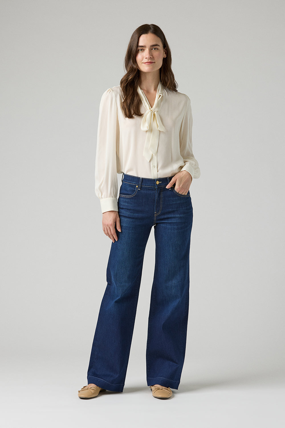 The Malibu Wide Denim  |  Deep Sapphire