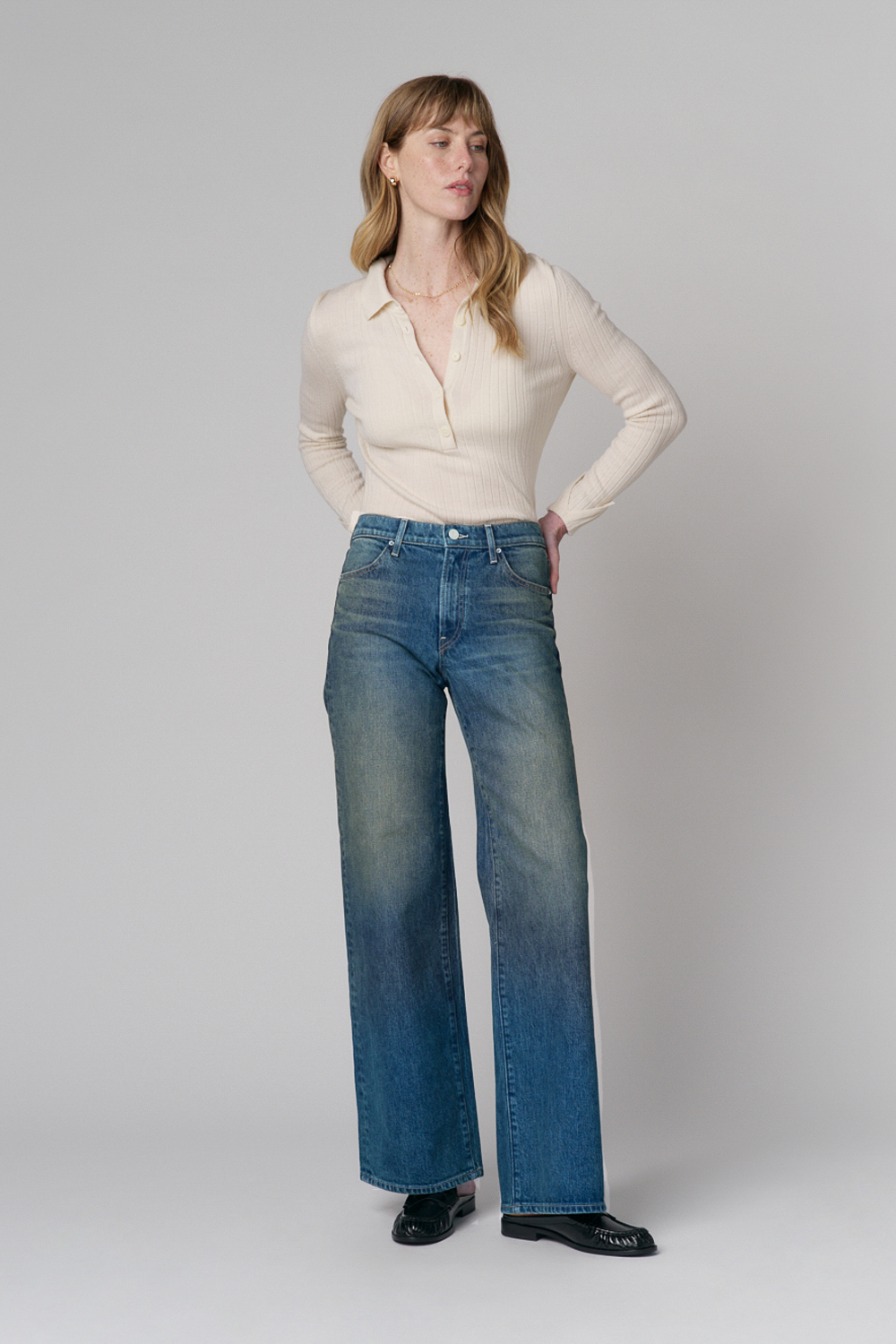 The Hermosa Wide Denim  |  Summer Rain