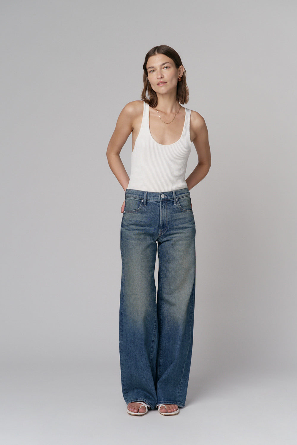 The Hermosa Wide Denim  |  Summer Rain