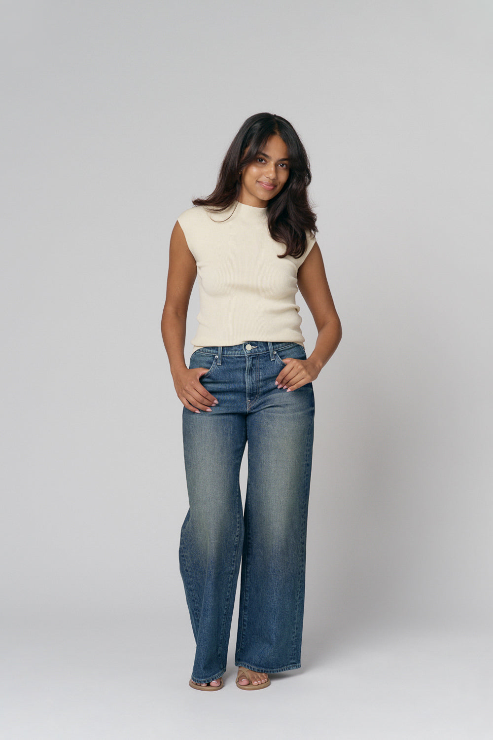 The Hermosa Wide Denim  |  Summer Rain