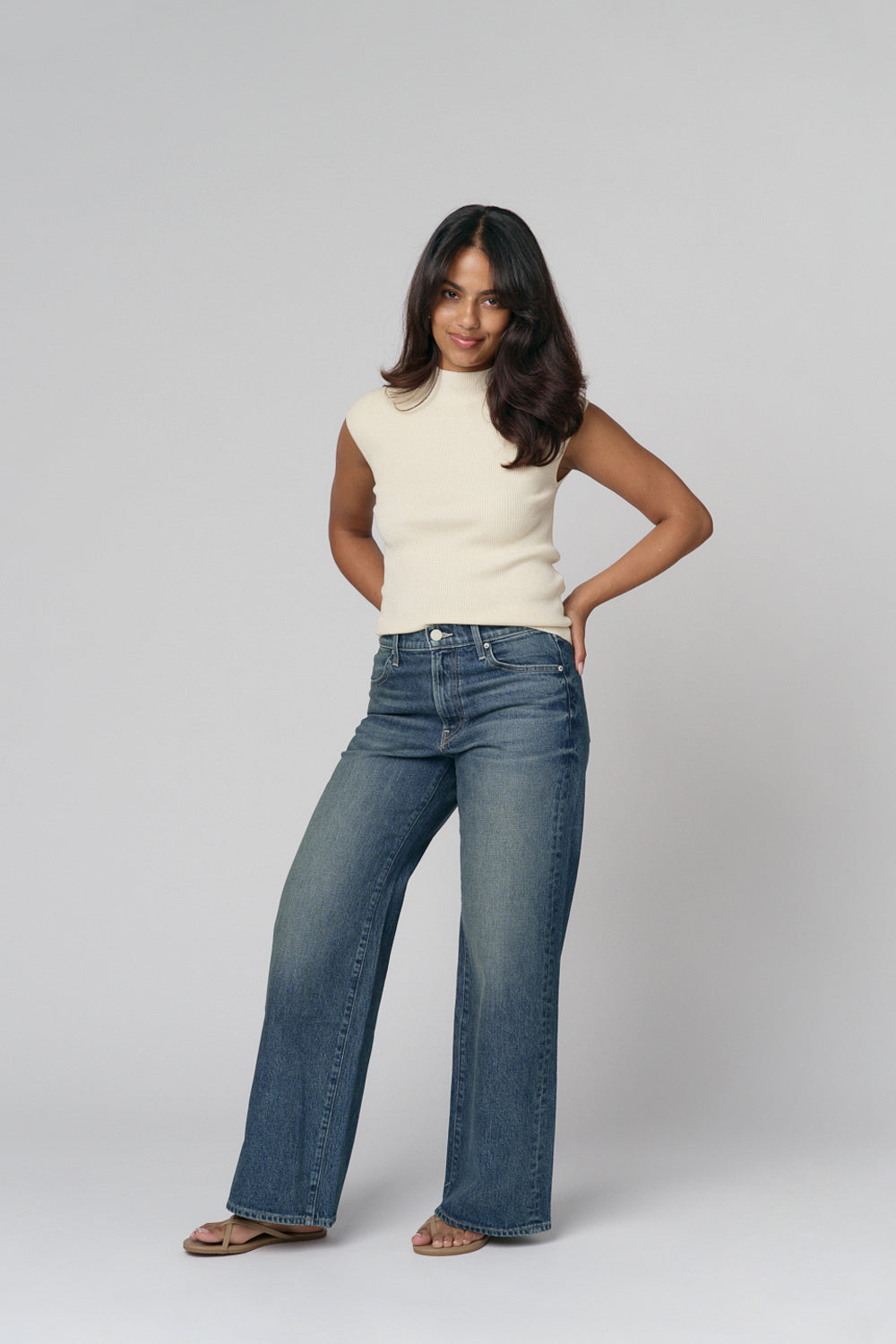 The Hermosa Wide Denim  |  Summer Rain