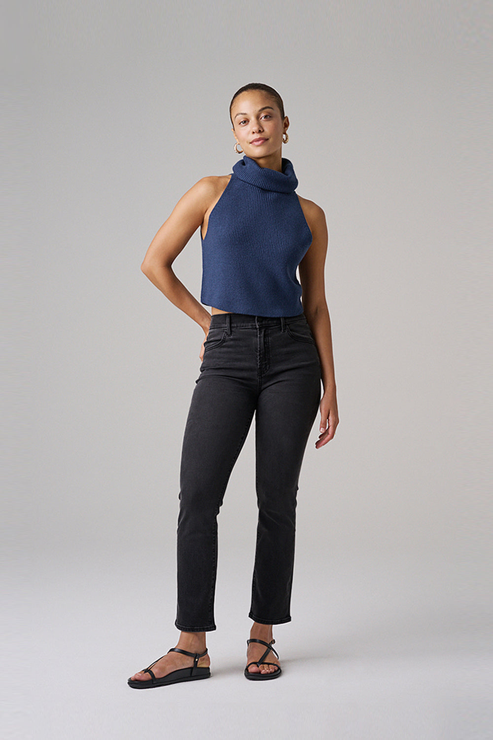 The Melrose Slim Straight Denim  |  Black Diamond