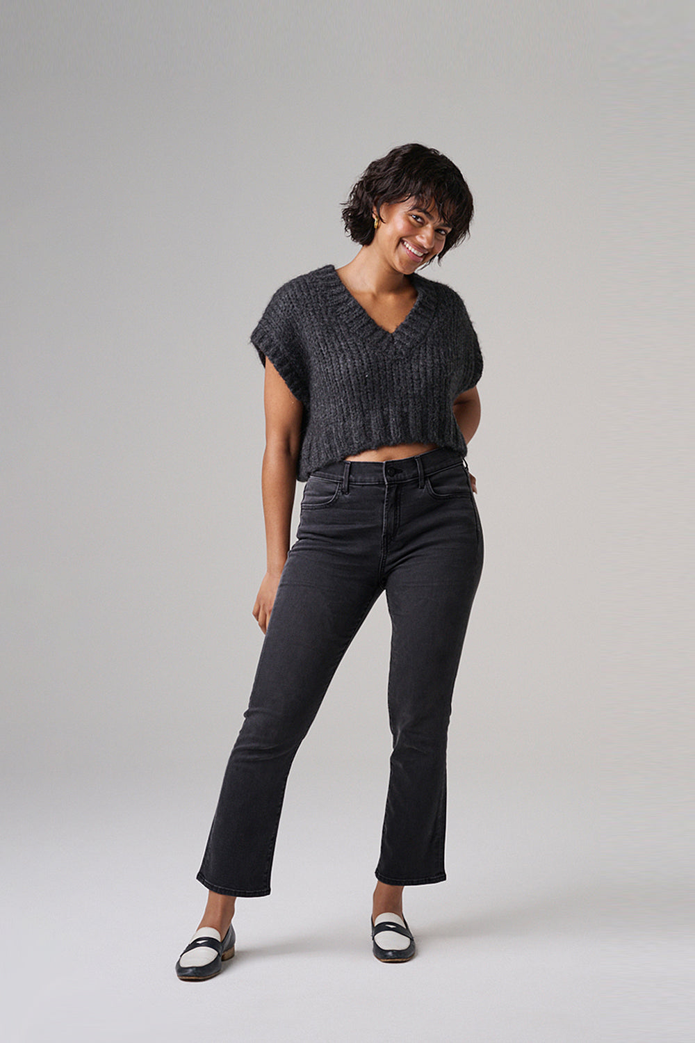 The Melrose Slim Straight Denim  |  Black Diamond