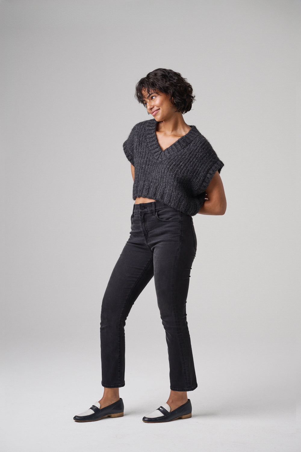The Melrose Slim Straight Denim  |  Black Diamond