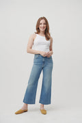 The Malibu Wide Denim Cropped  |  Sun-Kissed