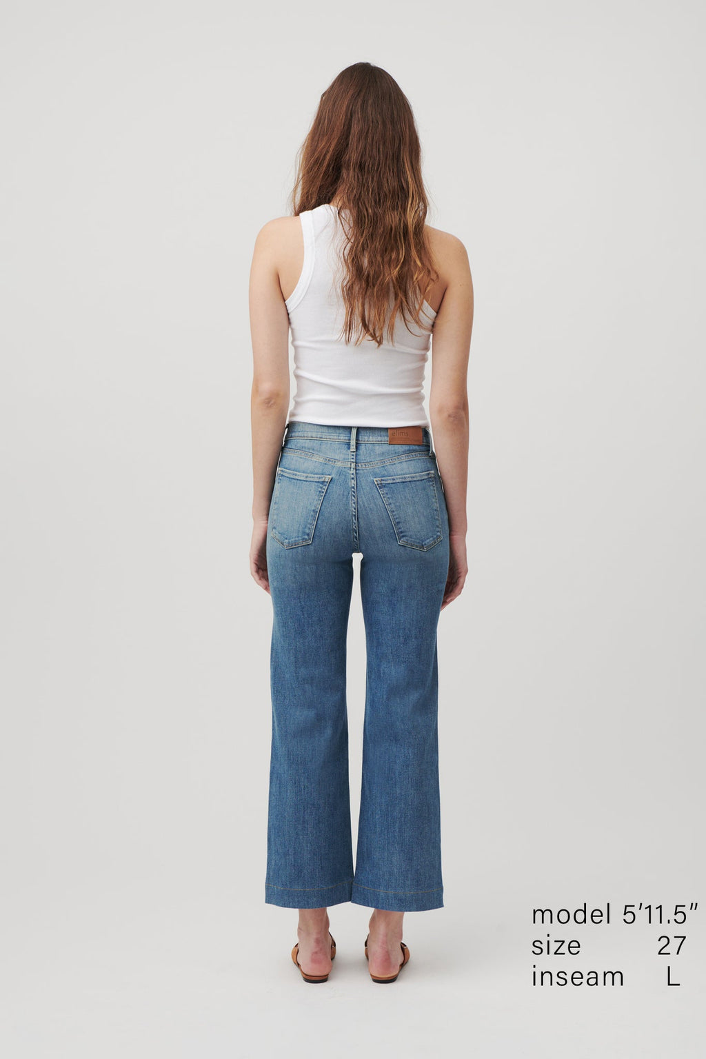 The Malibu Wide Denim Cropped  |  Sun-Kissed