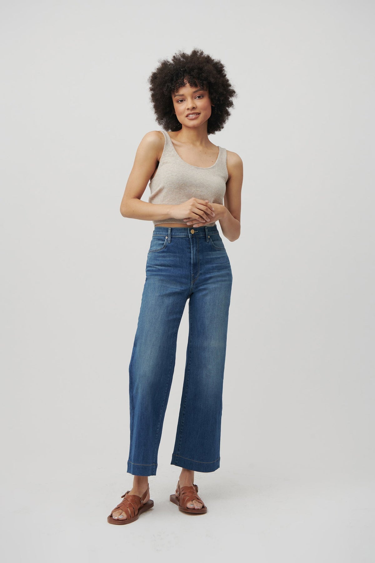 The Malibu Wide Denim Cropped  |  Moonlit Ocean