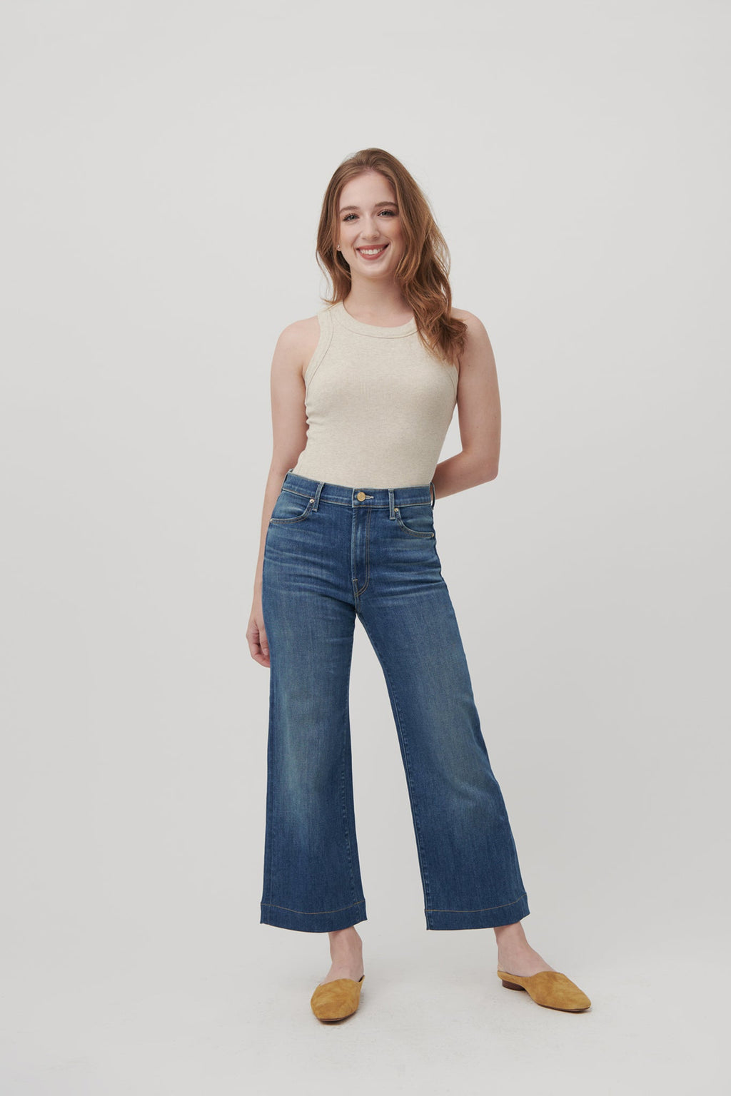 The Malibu Wide Denim Cropped  |  Moonlit Ocean