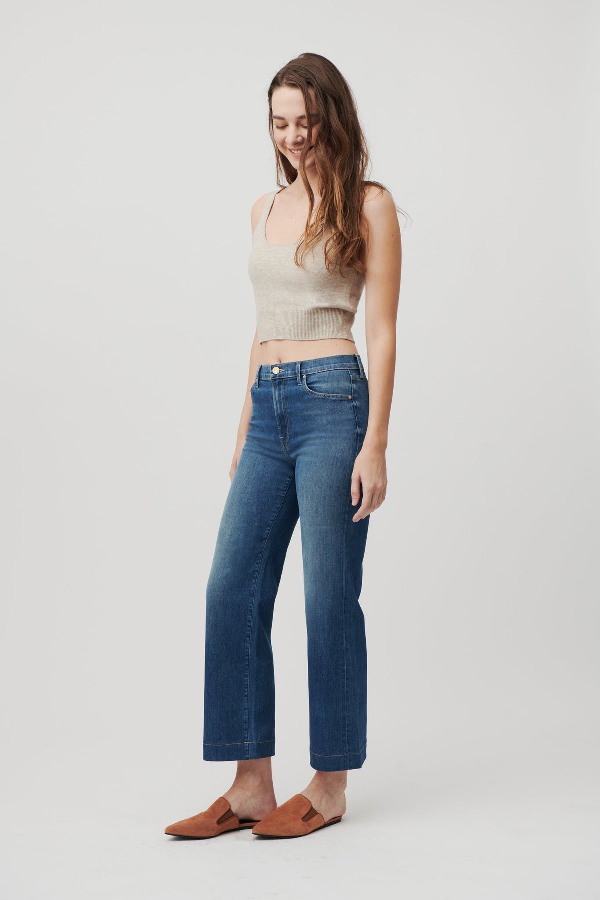 The Malibu Wide Denim Cropped  |  Moonlit Ocean