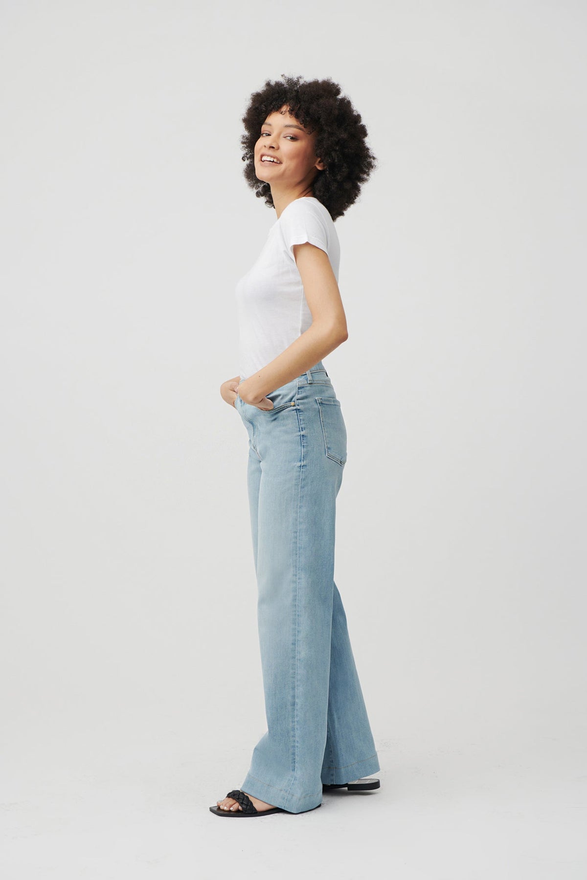 The Malibu Wide Denim  |  Cloud