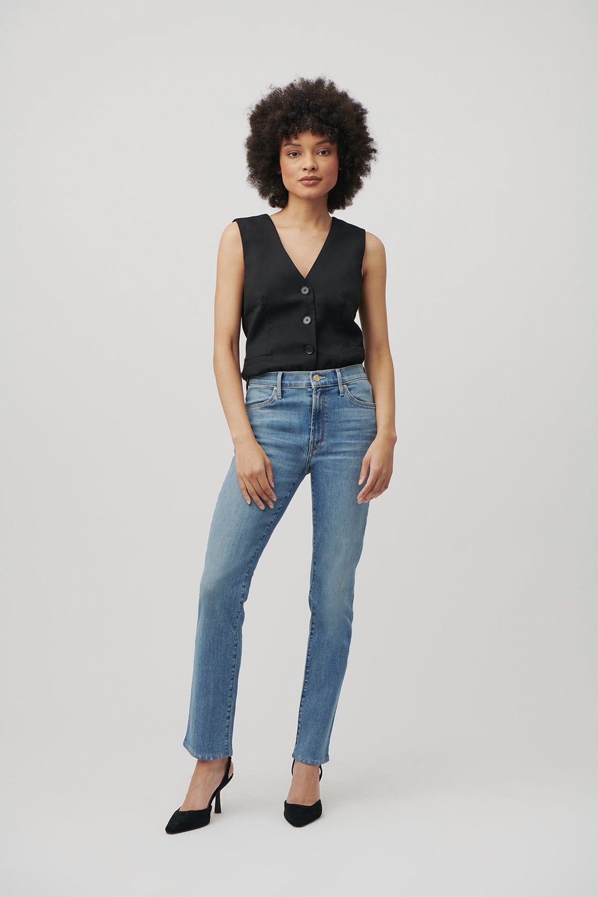 The Melrose Slim Straight Denim  |  Sun-Kissed