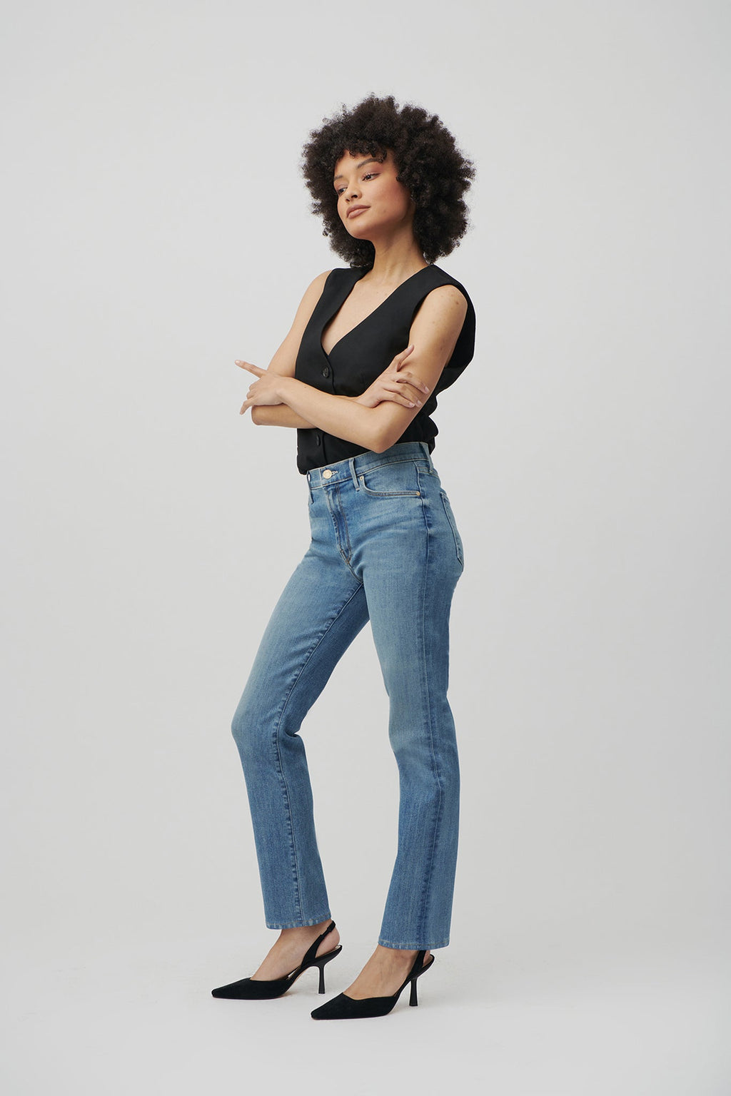 The Melrose Slim Straight Denim  |  Sun-Kissed