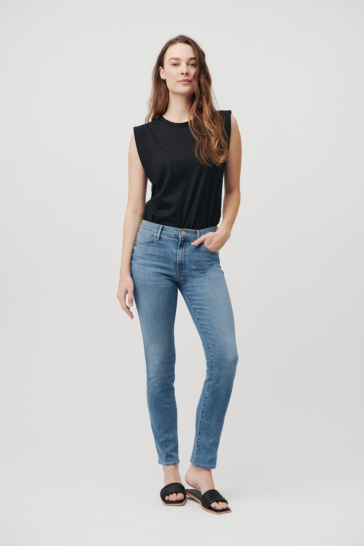 The Melrose Slim Straight Denim  |  Sun-Kissed