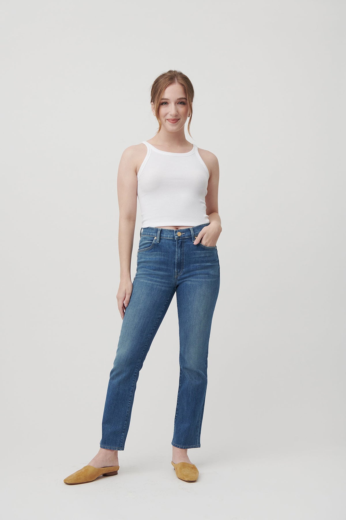 The Melrose Slim Straight Denim  |  Moonlit Ocean