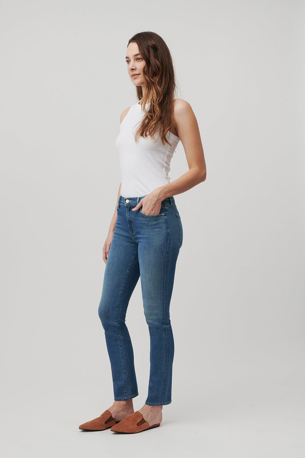 The Melrose Slim Straight Denim  |  Moonlit Ocean