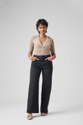 The Malibu Wide Denim  |  Black Diamond