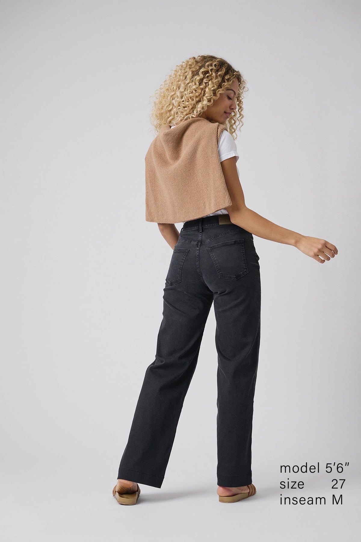 The Malibu Wide Denim  |  Black Diamond