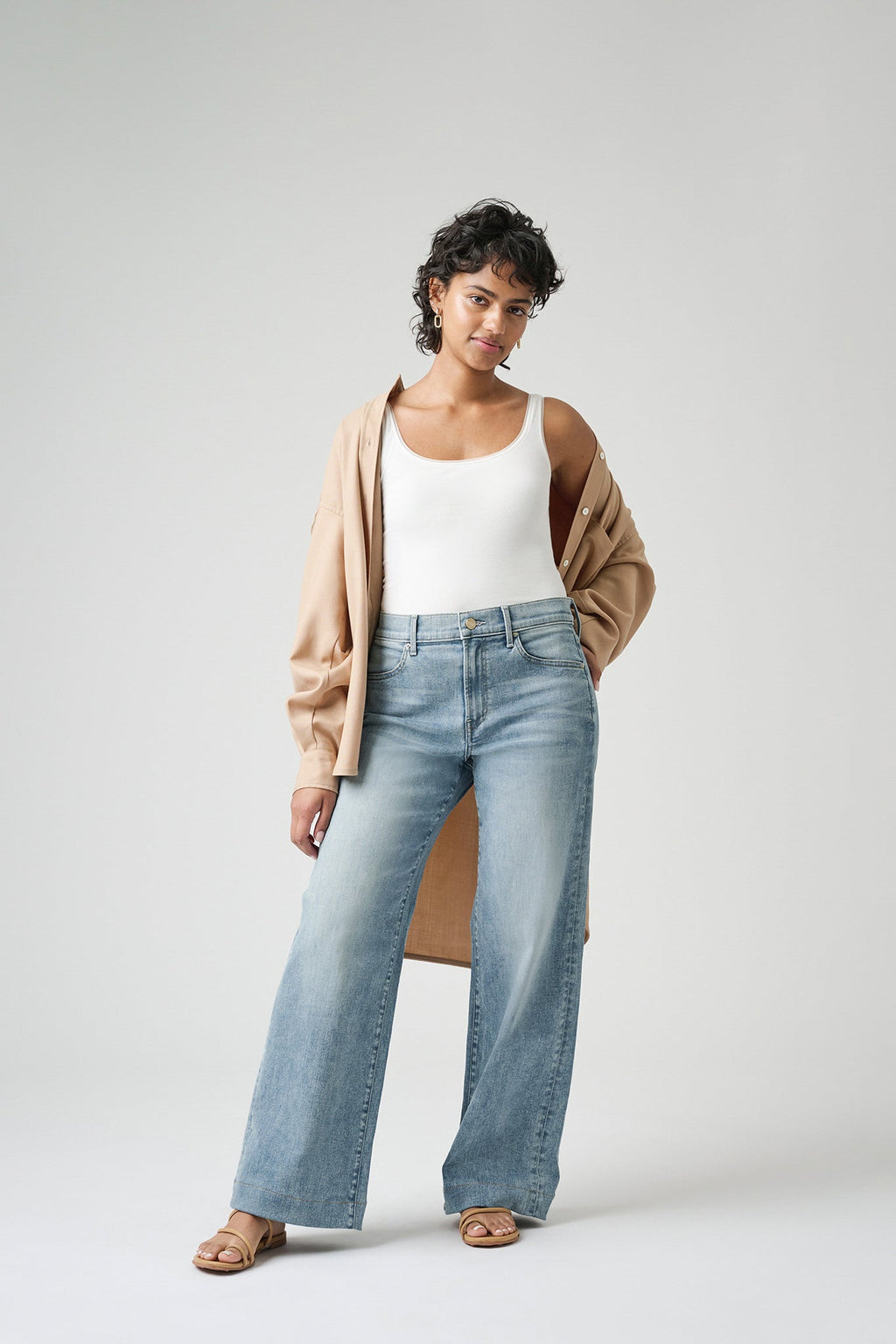 The Malibu Wide Denim  |  Pebble