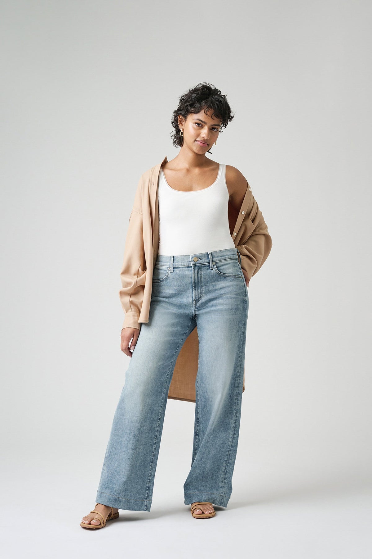 The Malibu Wide Denim  |  Pebble