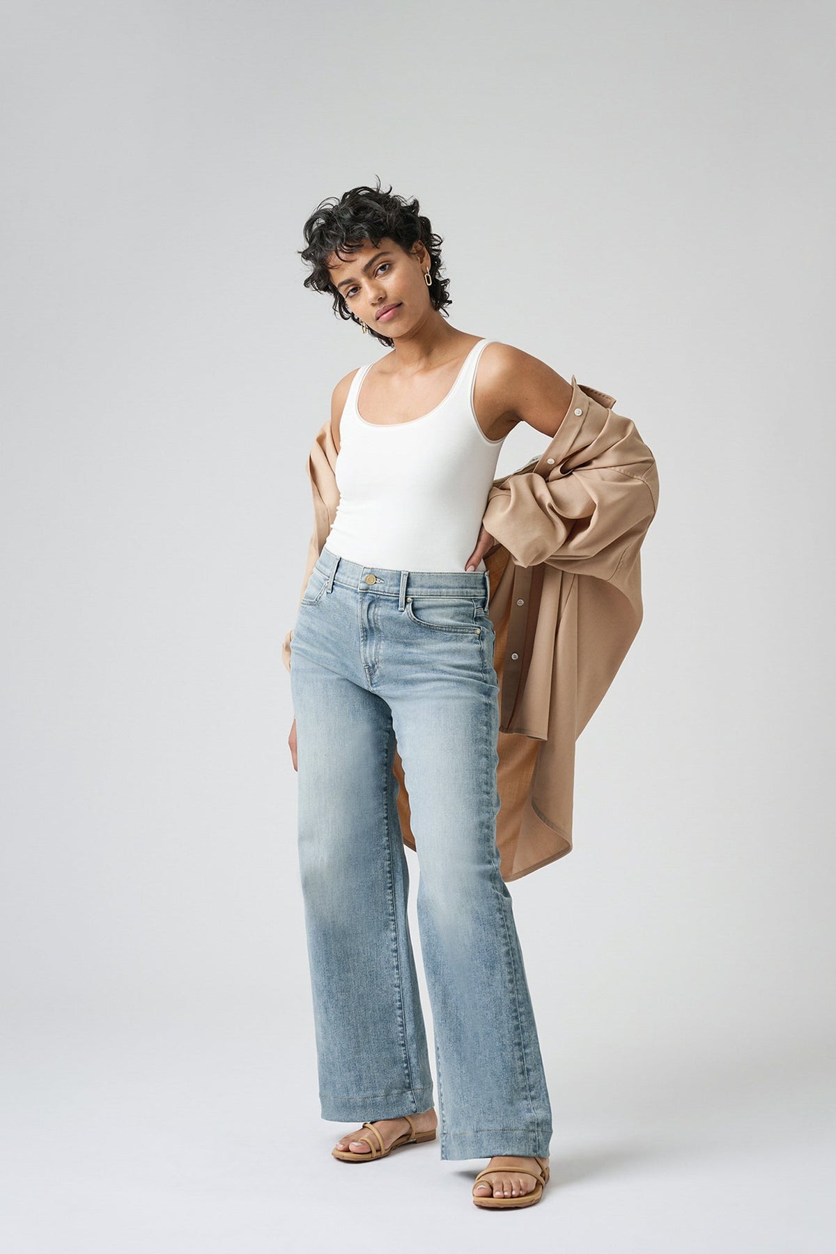 The Malibu Wide Denim  |  Pebble