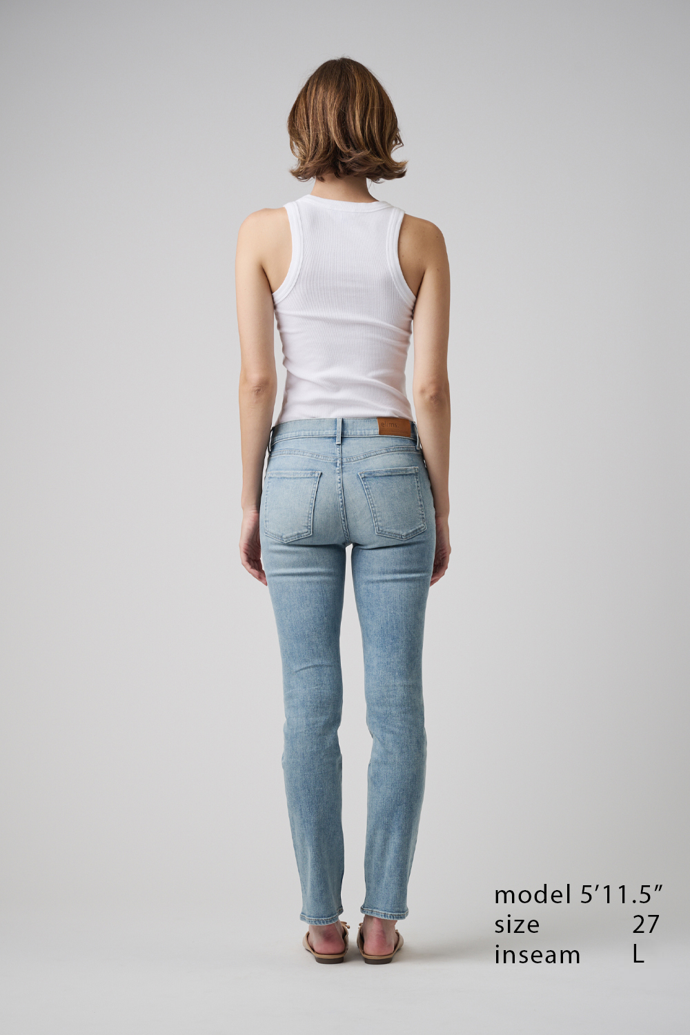 The Melrose Slim Straight Denim  |  Pebble
