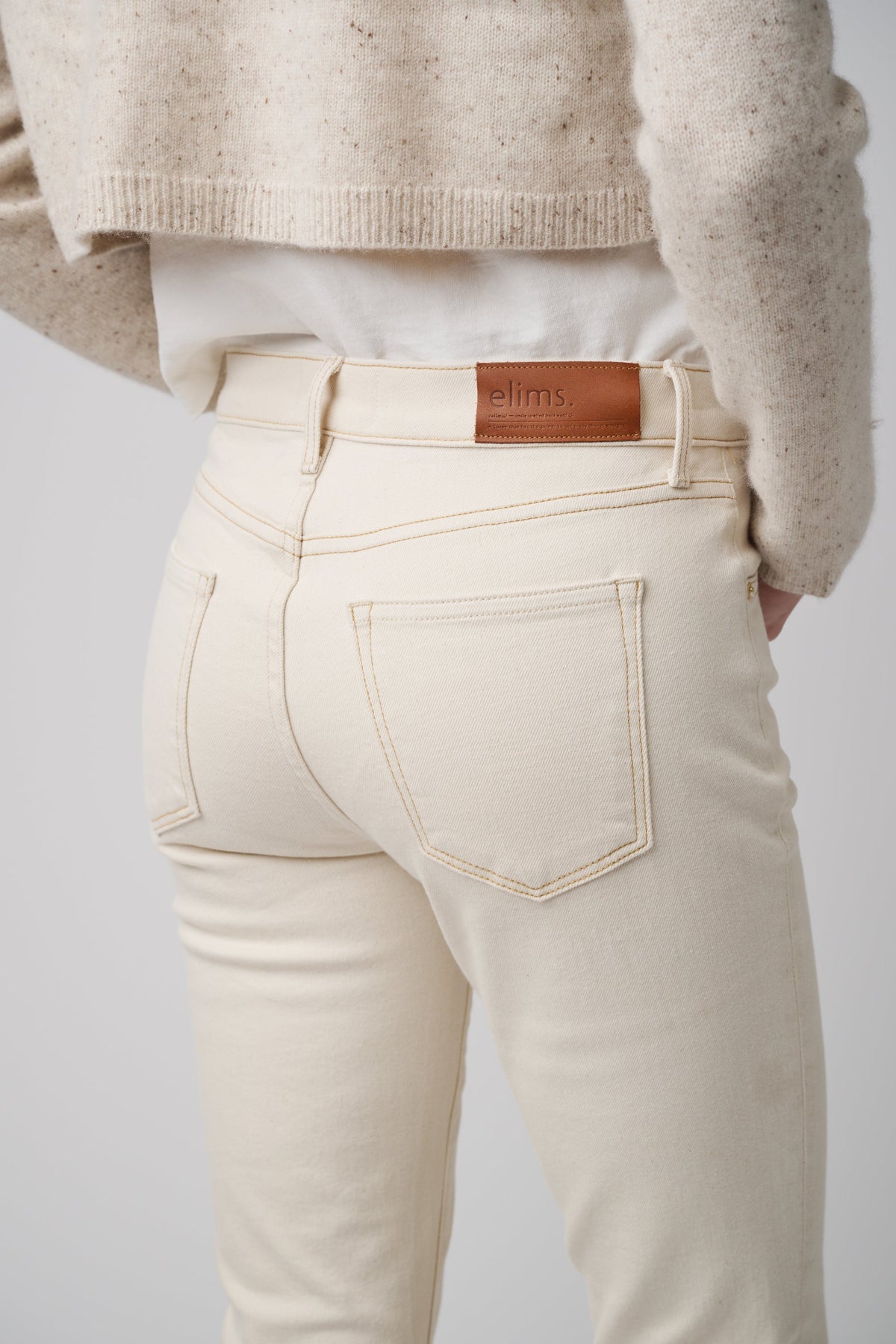 The Melrose Slim Straight Denim  |  White Sand