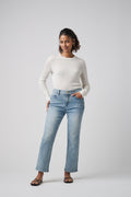 The Melrose Slim Straight Denim  |  Pebble