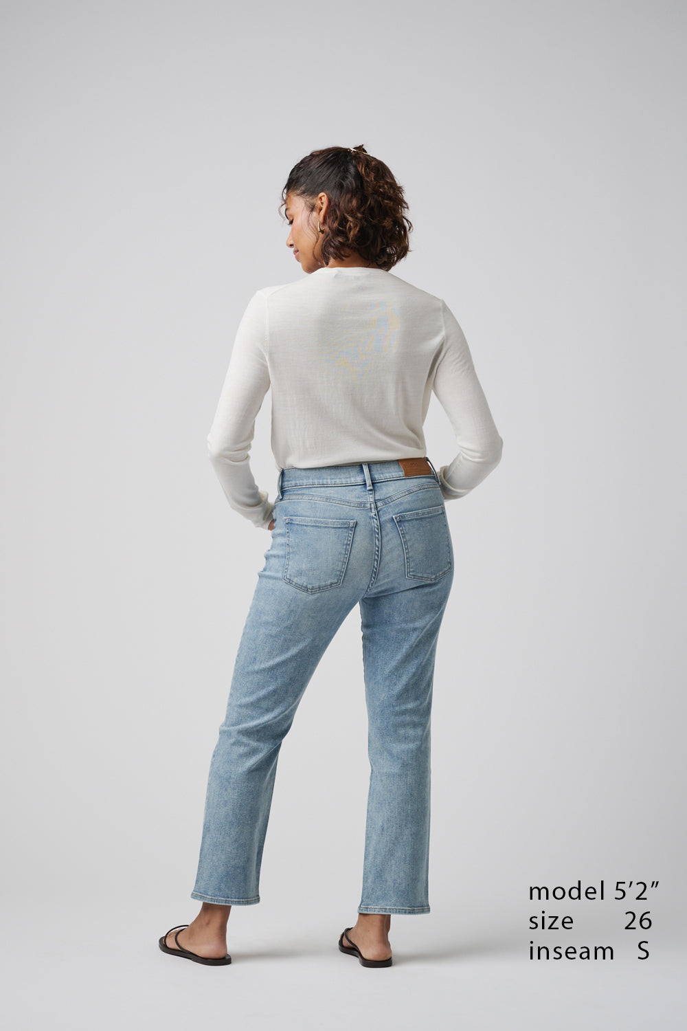 The Melrose Slim Straight Denim  |  Pebble
