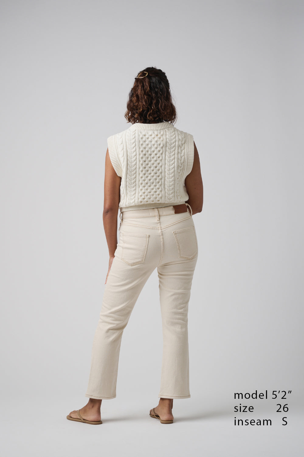 The Melrose Slim Straight Denim  |  White Sand